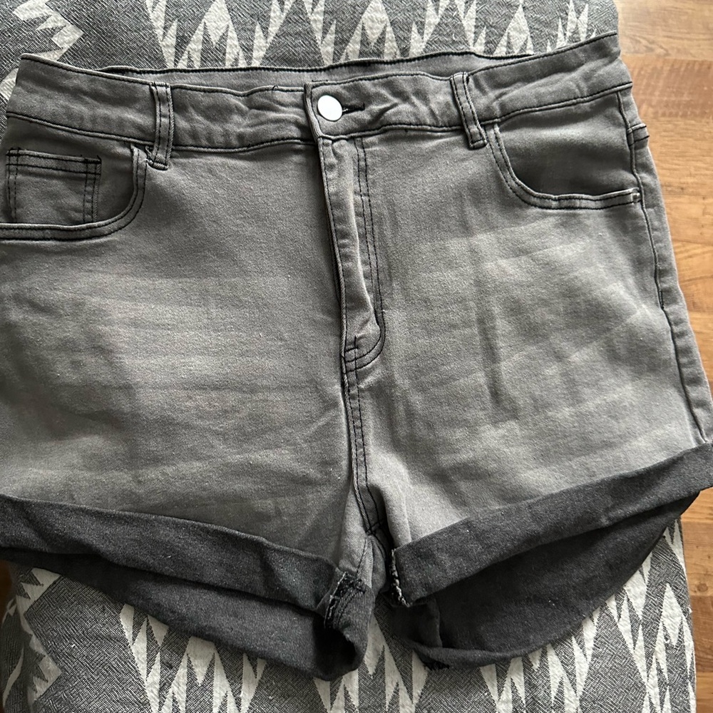 SHEIN Charcoal Jean Shorts
